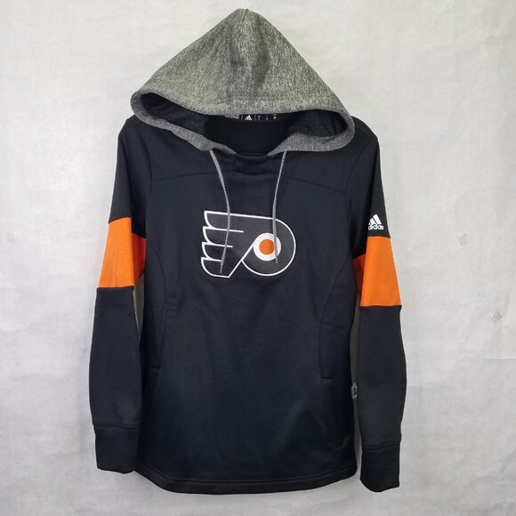 Adidas Philadelphia Flyers Women's S Black Crewdie Pullover Hoodie Filly NHL NEW - Picture 2 of 16